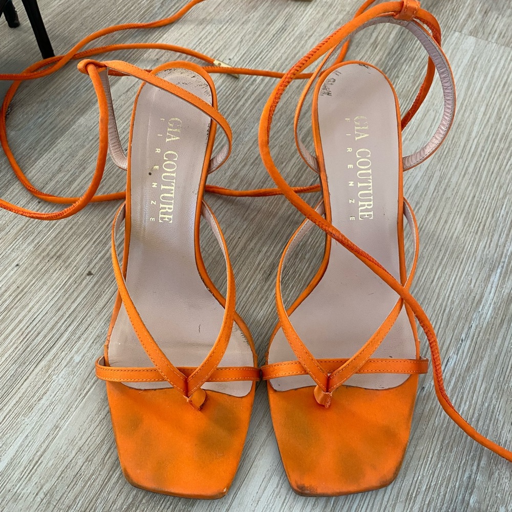 Gia Coutoure Orange Heels